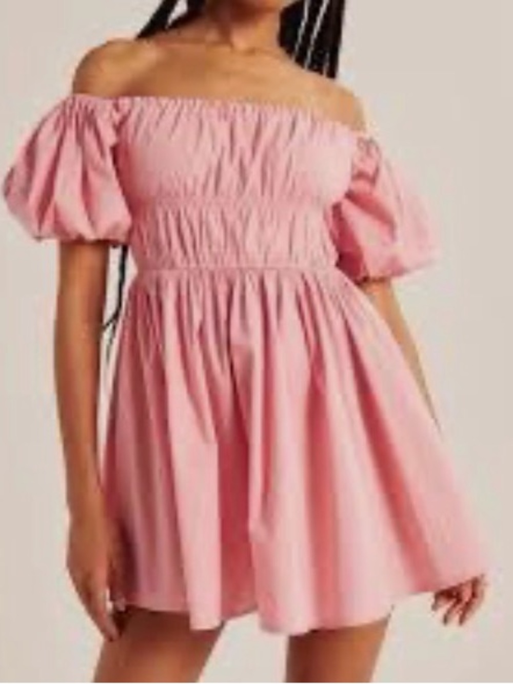 Abercrombie & Fitch Emerson Pink Puff Sleeve Mini Dress XS